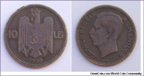 10 lei, Carol II, Regele Romanilor