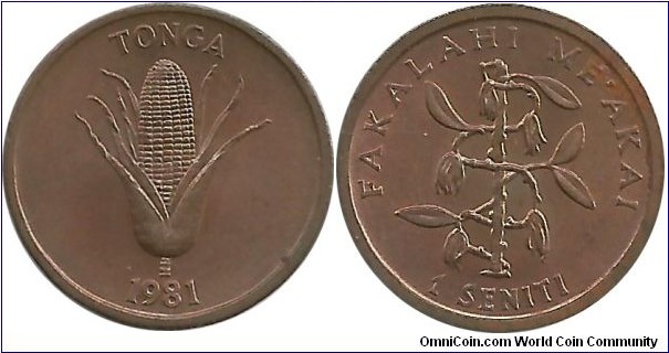 Tonga 1 Seniti 1981