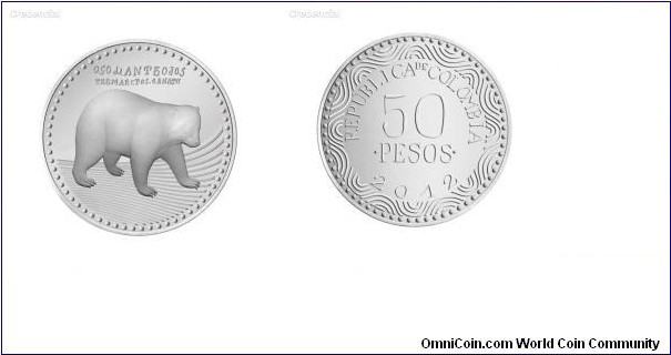 COLOMBIA COIN 50 PESOS 2012