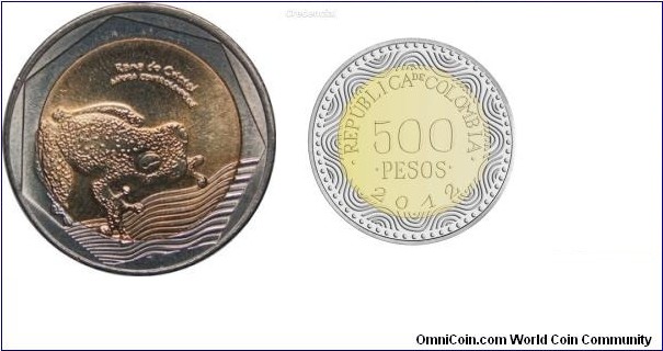 COLOMBIA COIN 500 PESOS 2012 info atticmarket@gmail.com