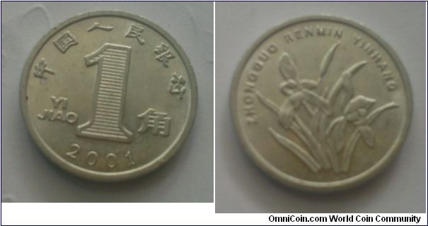 The republic of China - yijiao (one cents)