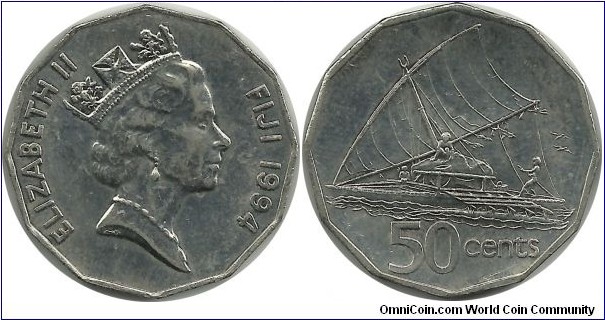 Fiji 50 Cents 1994
