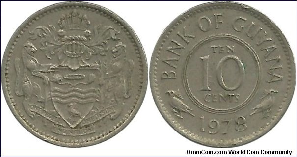 Guyana 10 Cents 1978