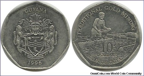 Guyana 10 Dollars 1996