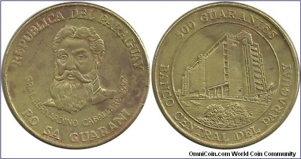 Paraguay 500 Guaranies 1997