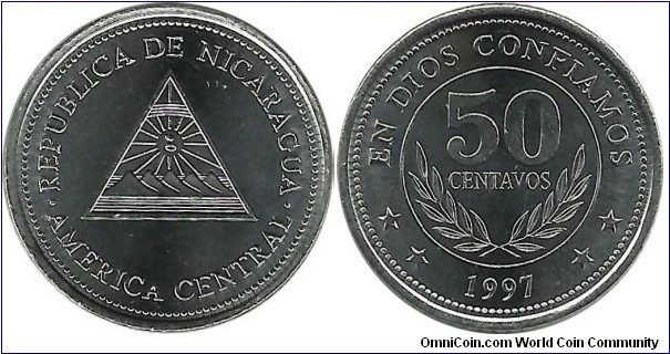 Nicaragua 50 Centavos 1997