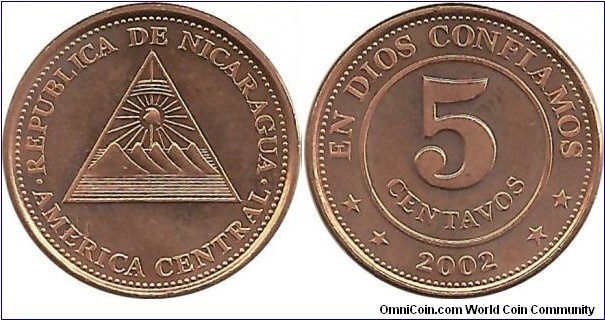 Nicaragua 5 Centavos 2002