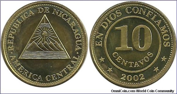 Nicaragua 10 Centavos 2002