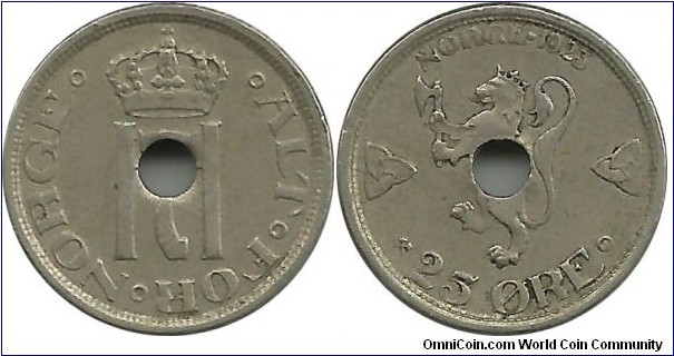 Norway 25 Øre 1923