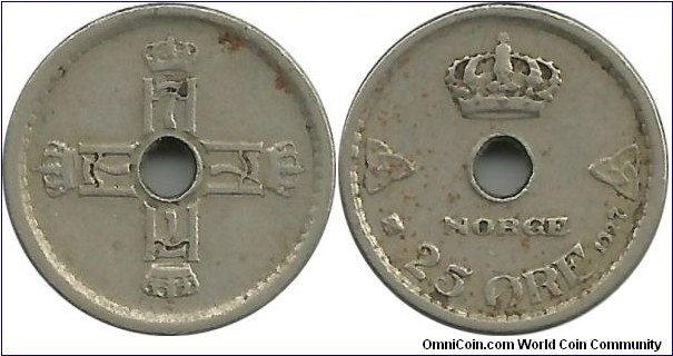 Norway 25 Øre 1927