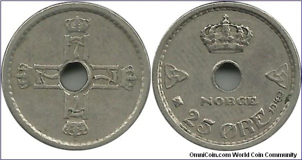 Norway 25 Øre 1940