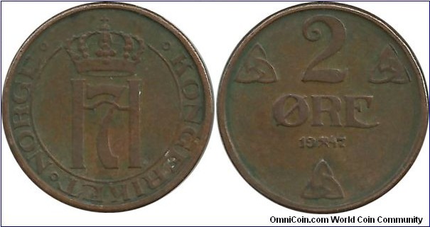 Norway 2 Øre 1947