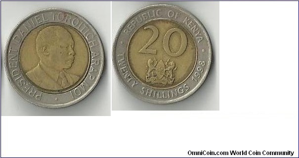 Kenya 20 Shillings 1998 