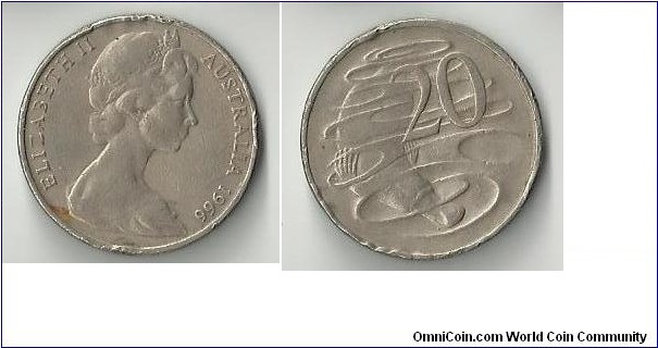 Australia 1966 20 cents