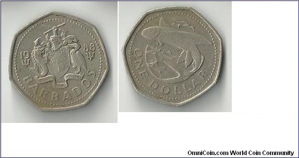 Barbados 1 Dollar 1988