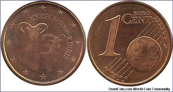 Cyprus 1 Eurocent 2008