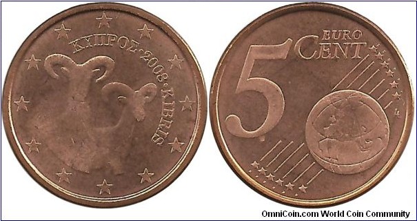 Cyprus 5 Eurocent 2008