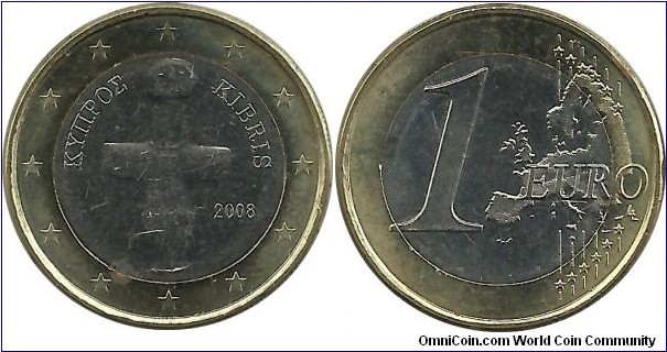 Cyprus 1 Euro 2008