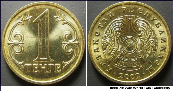 Kazakhstan 2002 1 tenge. Weight: 1.66g. 