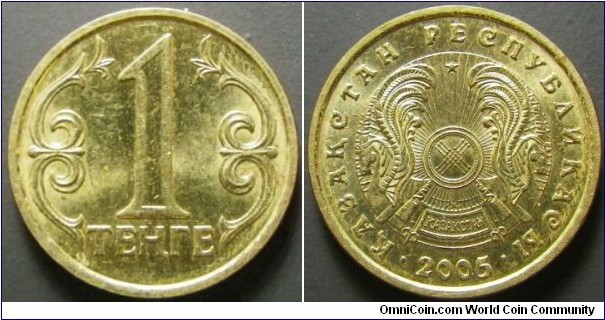 Kazakhstan 2005 1 tenge. Weight: 1.62g. 