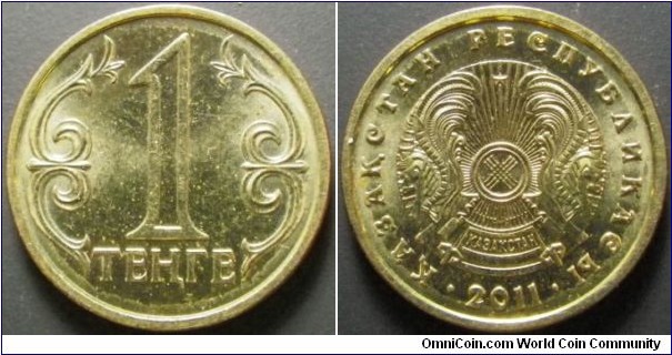 Kazakhstan 2011 1 tenge. Weight: 1.62g. 