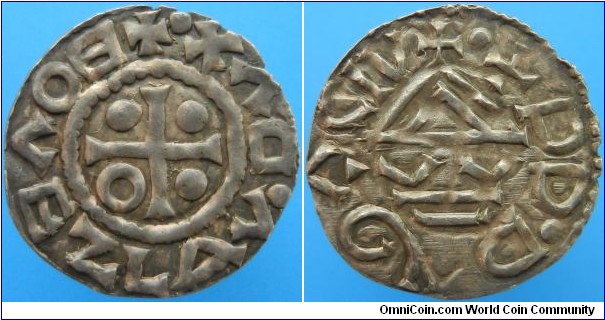Bohemia,
Duke Boleslav II. 967/972-999,
AR denarius, 1,181g,
Prague mint, minted about 978