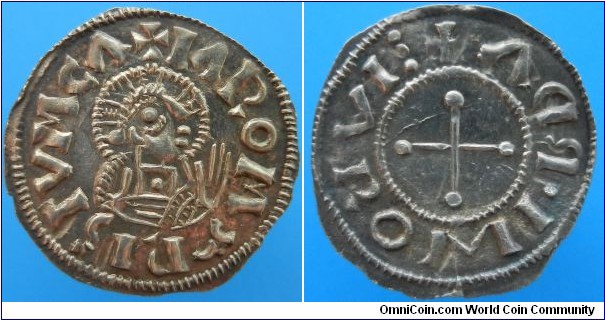 Bohemia,
Duke Jaromír 1003, 1004-1012, 1033-1034,
AR denarius, 0,961g
Prague mint