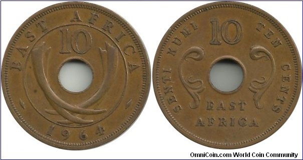 EastAfrica 10 Cents 1964