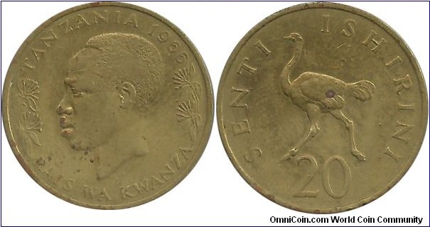 Tanzania 20 Senti 1966