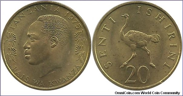 Tanzania 20 Senti 1975