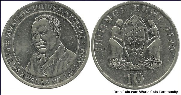 Tanzania 10 Shilingi 1990