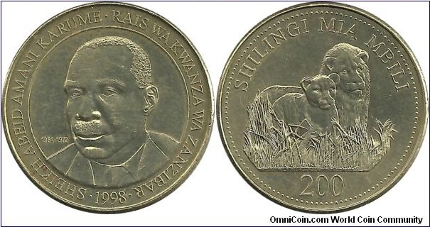 Tanzania 200 Shilingi 1998