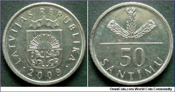 Latvia 50 santimu.
2009