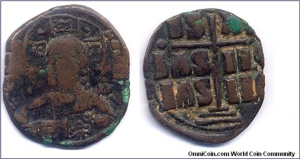 ROMANUS III ARGYRUS (12/11/1028 - 11/04/1034), follis c. 1030, 30mm, copper.