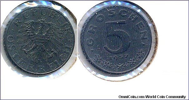 5 Groschen, 18mm, Zinc,
