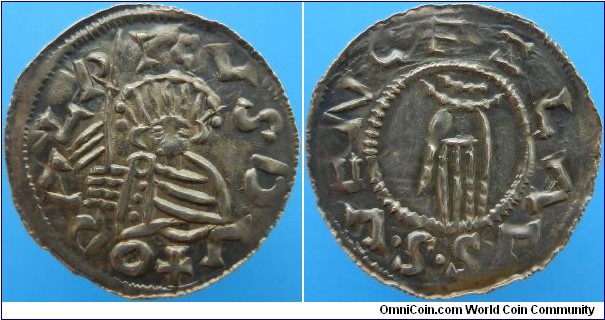 Bohemia, Duke Oldřich 1012-1033, 1034, AR denarius, 0,969g, Prague mint