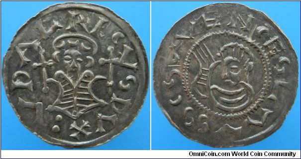 Bohemia, Duke Oldřich 1012-1033, 1034, AR denarius, 0,882g, Prague mint