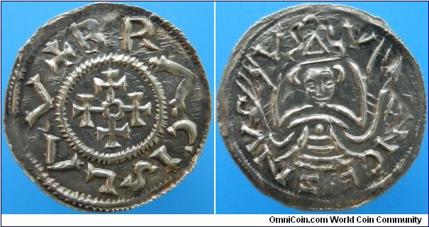 Bohemia, Duke Břetislav I. 1034-1055, AR denarius, 1,022g, Prague mint?, minted before 1050