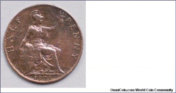 half penny, queen victoria