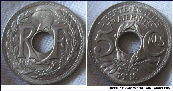 Fantastic BU 1918 5 centimes