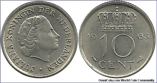 Nederlands 10 Cent 1963 - PrivyMark = Fish