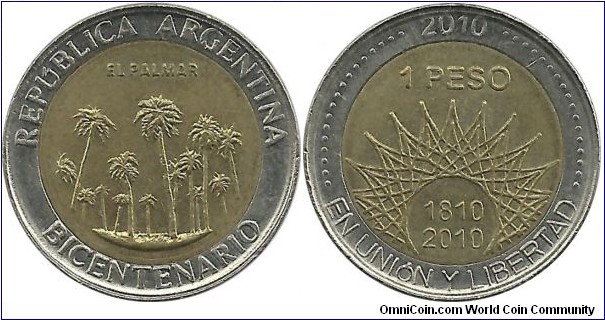 Argentina 1 Peso 2010-Bicentenary of Independence