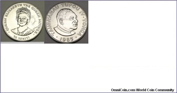 50 senti with indent from alien material