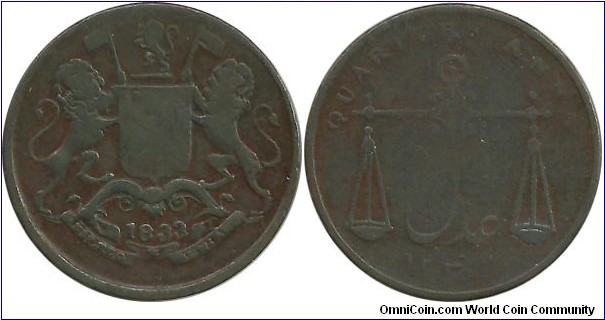 India-Bombay Presidency ¼ Anna 1833-1249
