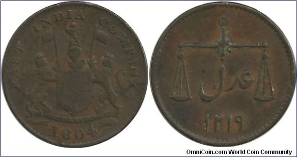 India-Bombay Presidency 1 Pice 1219-1804