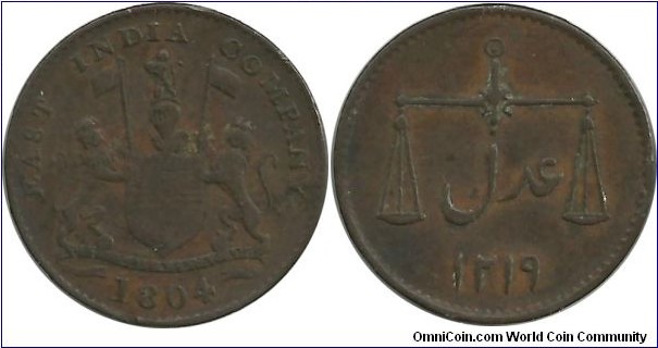 India-Bombay Presidency 1 Pice 1219-1804