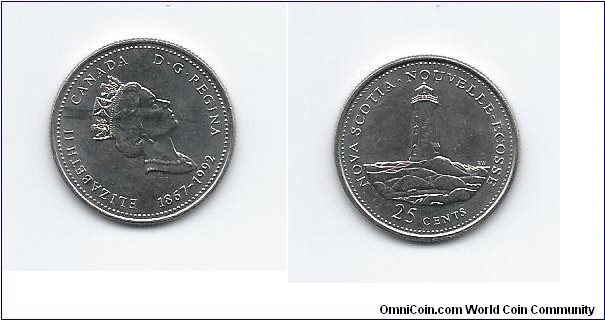 1867-1992 Canada's 125th Anniversary Quarter Nova Scotia