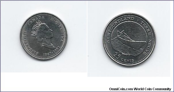 1867-1992 Canada's 125th Anniversary Quarter Newfoundland