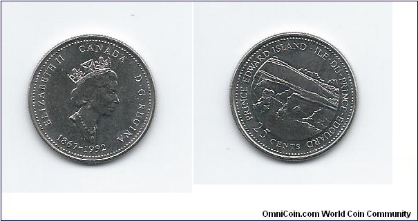 1867-1992 Canada's 125th Anniversary Quarter Prince Edward Island