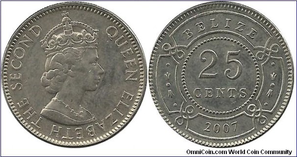 Belize 25 Cents 2007